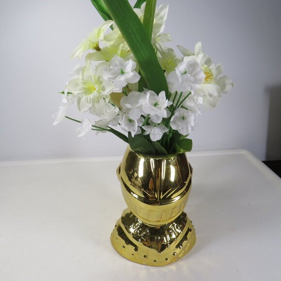 Gold Knight in Shining Armor with White Flowers #2 - Picture 3 of 8